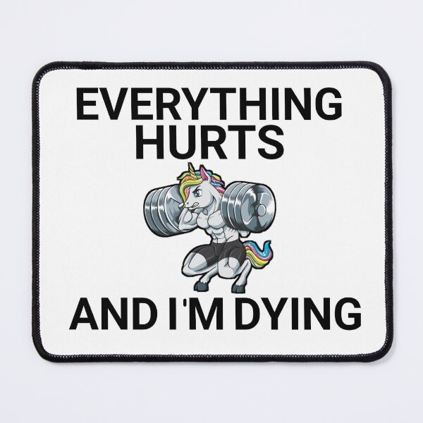 Item preview, Everything Hurts | funny design | text design  designed and sold by Mr Wolf.