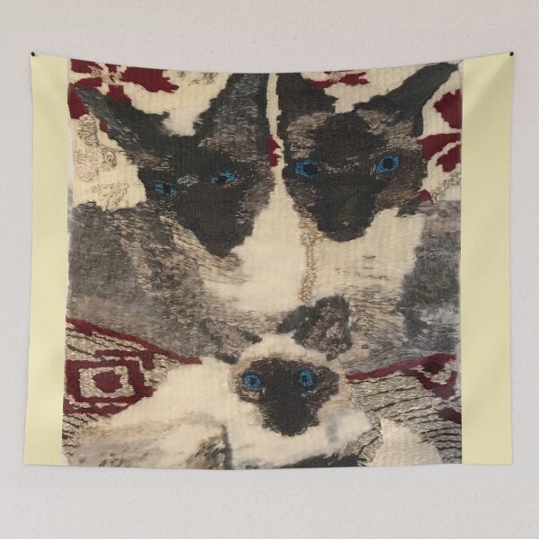 Item preview, Siamese Cats an original woven tapestry by Cjscrafts designed and sold by CJSCRAFTS.