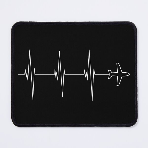 Item preview, Airplane Pilot Heartbeat Pulse Line Silhouette designed and sold by playloud.