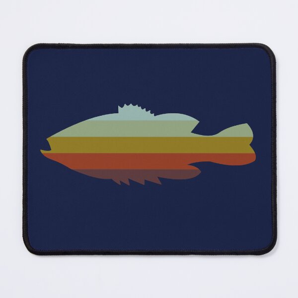 Item preview, Bass Fish Minimalist Stripes Sunset Lake Scheme designed and sold by HartArtUSA.