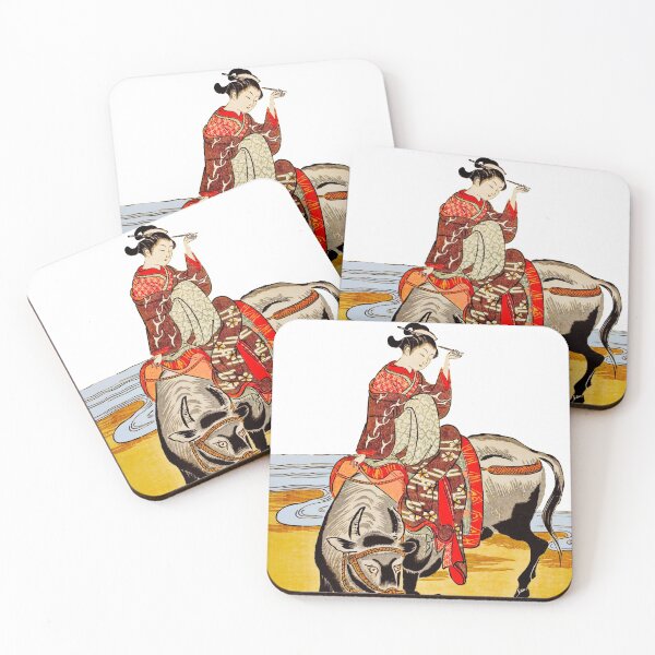 Item preview, Courtesan Riding an Ox designed and sold by brushandframes.