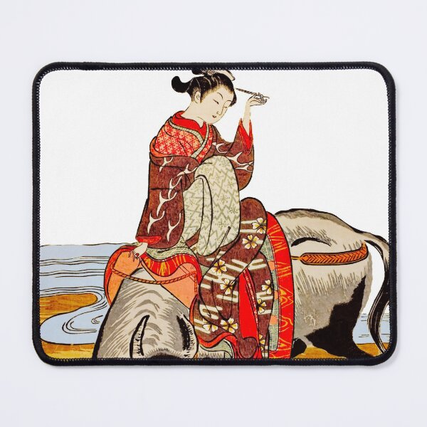 Item preview, Courtesan Riding an Ox designed and sold by brushandframes.