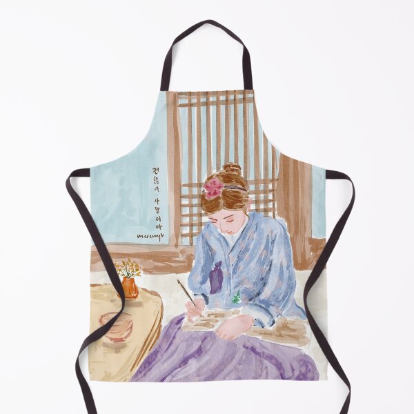 Item preview, It’s about love - Korean lady Watercolor drawing designed and sold by MercuryV.
