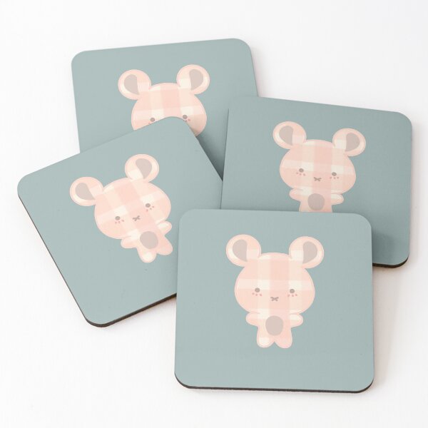Item preview, Cute peach pastel pattern mouse designed and sold by nurabear.