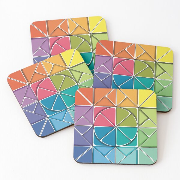 Item preview, play colors stylized circle squares designed and sold by chineiyuu.