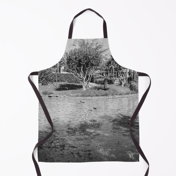 Item preview, Water pond with ducks black and white designed and sold by FindYouByZ.