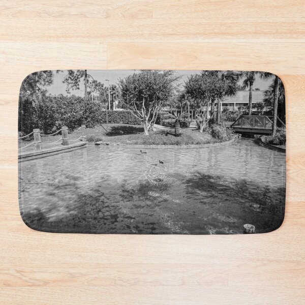 Item preview, Water pond with ducks black and white designed and sold by FindYouByZ.