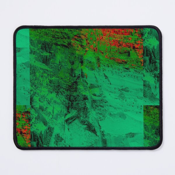 Item preview, Green red abstract digital painting from a scratched stonewall V1 designed and sold by kall3bu.