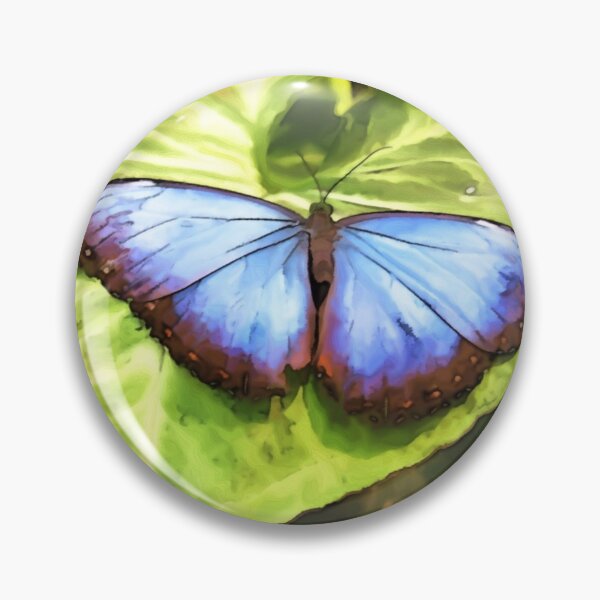 Item preview, Beautiful Blue Morpho Butterfly with Tropical Plants designed and sold by Zurickdesigns.
