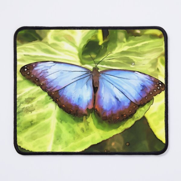 Item preview, Beautiful Blue Morpho Butterfly with Tropical Plants designed and sold by Zurickdesigns.
