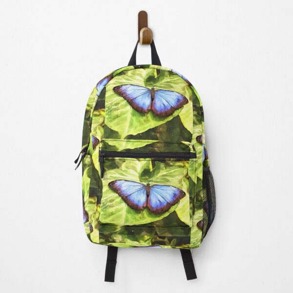 Item preview, Beautiful Blue Morpho Butterfly with Tropical Plants designed and sold by Zurickdesigns.