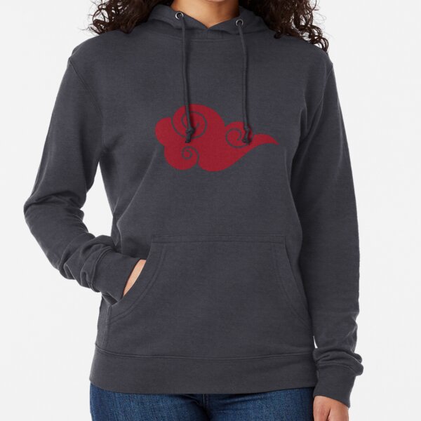 Rote japanische Wolke Leichter Hoodie