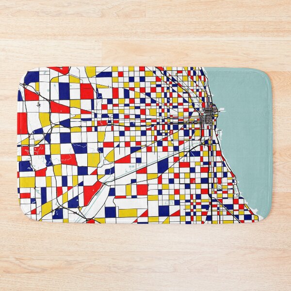 Item preview, Chicago City Map of Illinois, USA - Mondrian designed and sold by deMAP.