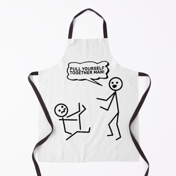 Item preview, Pull Yourself Together Man! Stick Figure Stickman Printed designed and sold by DibbaDesigns.