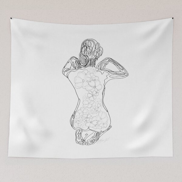 Item preview,  Artist Awakening Line Drawing by OLena Art   designed and sold by Rocky Mountain Artistry.
