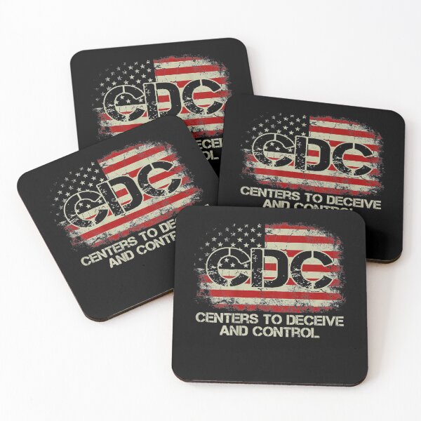 Item preview, CDC Centers To Deceive And Control American Flag Tee designed and sold by NewDayDesigns.