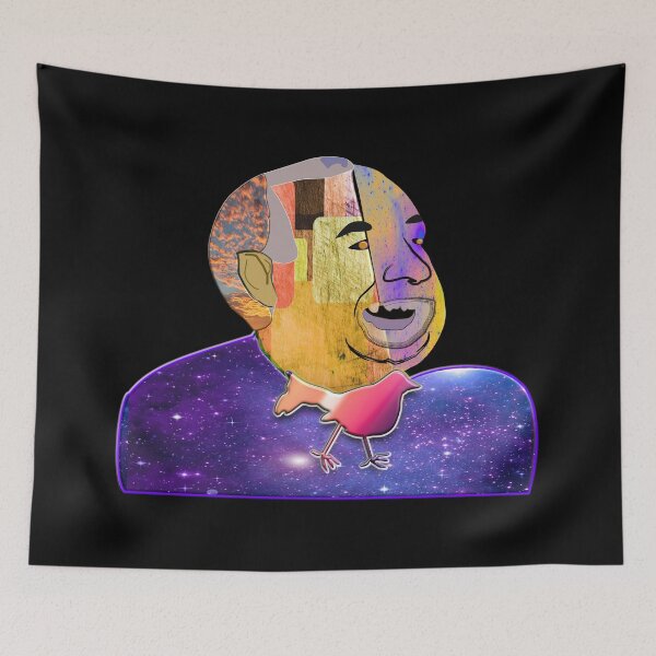 Item preview, MODERN CARICATURE LAUGHING PORTRAIT - BIRD BOW TIE - ALFRED HITCHCOCK - THE KING OF SUSPENSE - THE MOVIE "THE BIRDS". designed and sold by Ralek.