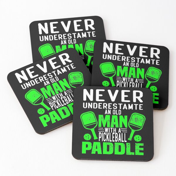 Item preview, never underestimate an old man with a pickleball paddle funny saying for pickleball players for mom for dad for grandpa  designed and sold by mydreamcatcher.