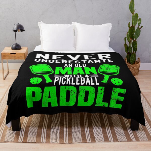 Item preview, never underestimate an old man with a pickleball paddle funny saying for pickleball players for mom for dad for grandpa  designed and sold by mydreamcatcher.