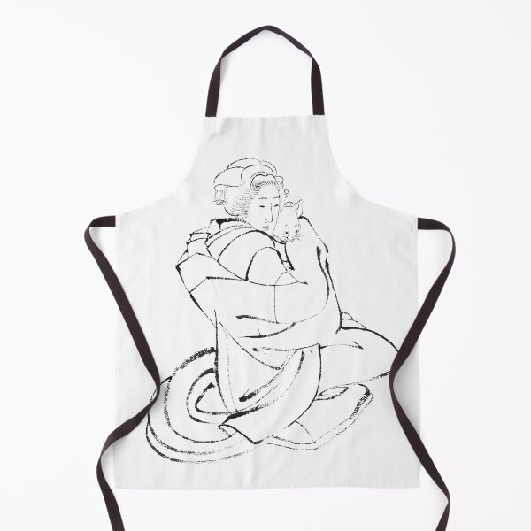 Item preview, Japanese Lady with Cat Lovingly Cradled designed and sold by Alchymie.