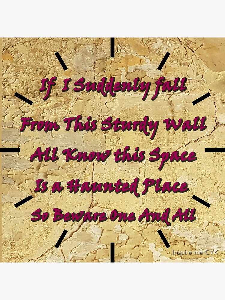Thumbnail 4 of 4, Clock, Haunted house halloween sign. Detect if you have a haunted house with this wall art designed and sold by Inspire-me-CYK.