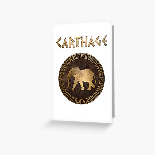 Ancient Carthage Hannibal War Elephant Greeting Card