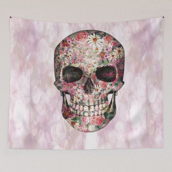 Item preview, Flower pink skull designed and sold by NoahDea.
