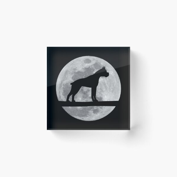 Artikelvorschau, Boxer Dog Night Moon Boxer Lover entworfen und verkauft von alaechamlal.
