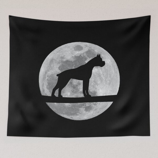 Item preview, Boxer Dog Night Moon boxer Lover designed and sold by alaechamlal.