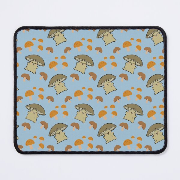 Item preview, Cute Mushroom Pattern with Blue Background designed and sold by NECHSTORE.