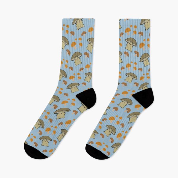 Item preview, Cute Mushroom Pattern with Blue Background designed and sold by NECHSTORE.