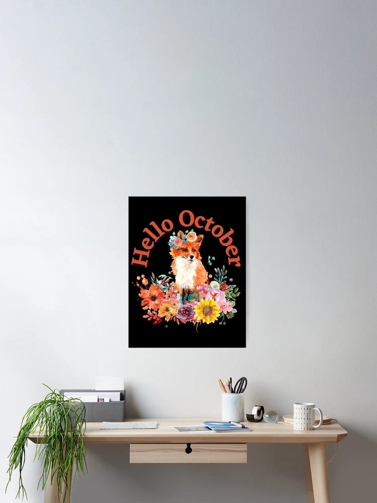 Thumbnail 2 of 3, Poster, Hello October designed and sold by RheaRealm.
