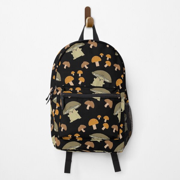 Item preview, Cute Mushroom Pattern with Black Background designed and sold by NECHSTORE.