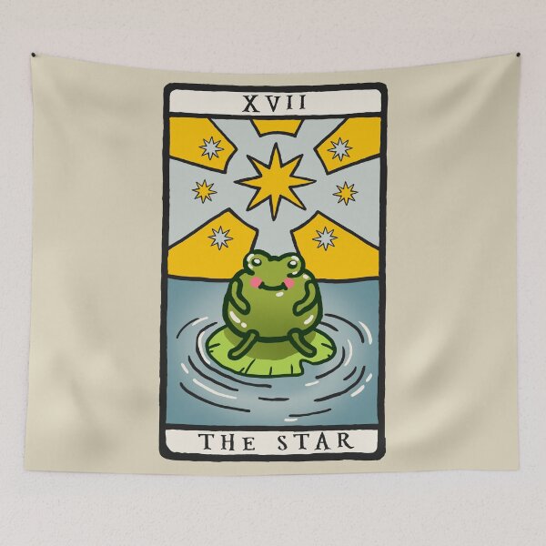 Item preview, Goblincore Aesthetic Cottagecore Stupid Cute Frog Tarot Card - Artist frog - Mycology Fungi Shrooms Mushrooms designed and sold by Nossikko.