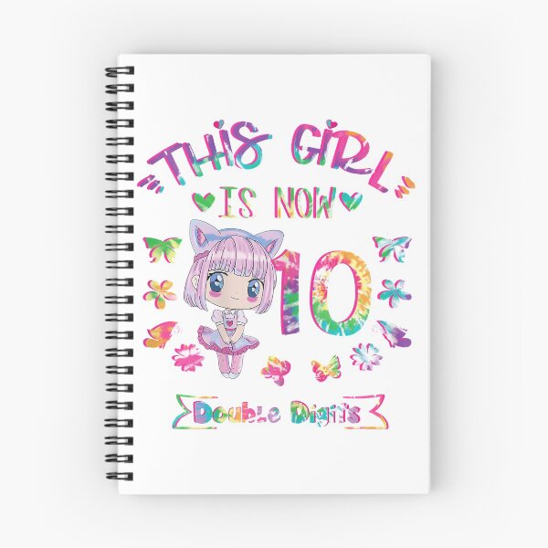 Item preview, Anime Cat Girl 10 Years Old 10th Birthday Color Rainbow  designed and sold by Letters-Art.