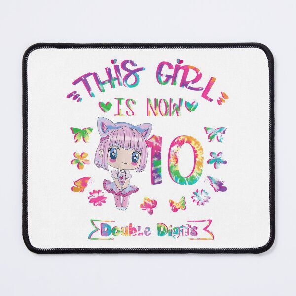Item preview, Anime Cat Girl 10 Years Old 10th Birthday Color Rainbow  designed and sold by Letters-Art.