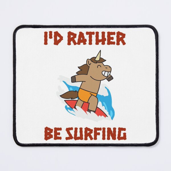 Item preview, I'D RATHER BE SURFING/ SURFING UNICORN designed and sold by sharkychele.