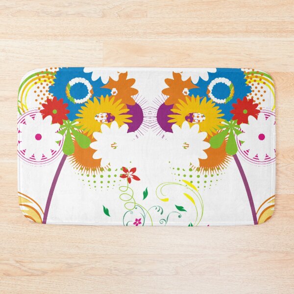 Item preview, Flat Design, Spring Floral illustration, Swaged flowers, swirl flower  designed and sold by taherismail.