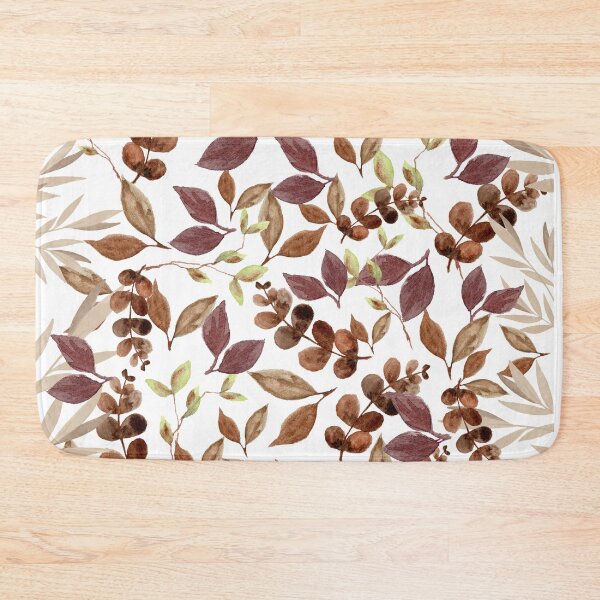 Item preview, Autumn fall brown themed botanical garden leaves watercolor designed and sold by TheSeasonalYard.