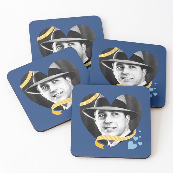 Item preview, Gardel Heart Frame Tango Portrait with Yellow Ribbon designed and sold by infinitetango.