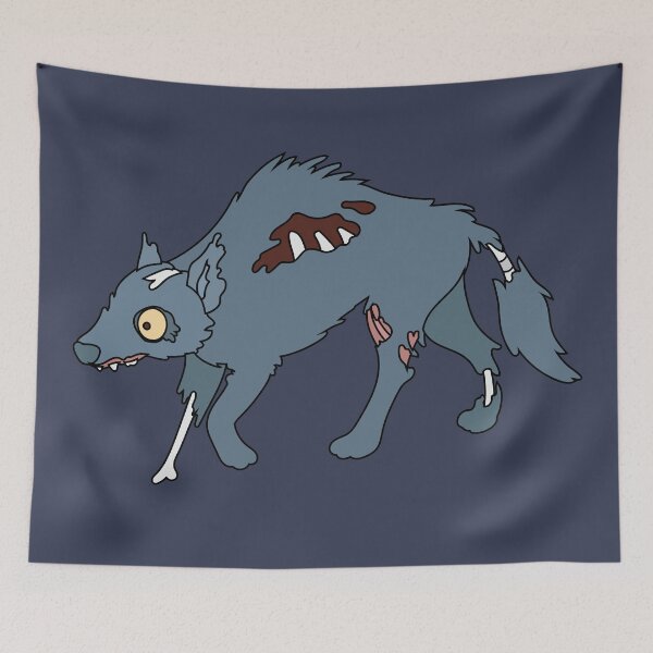 Item preview, Cute Zombie Wolf // Funny Halloween Animals designed and sold by SLAG-Creative.