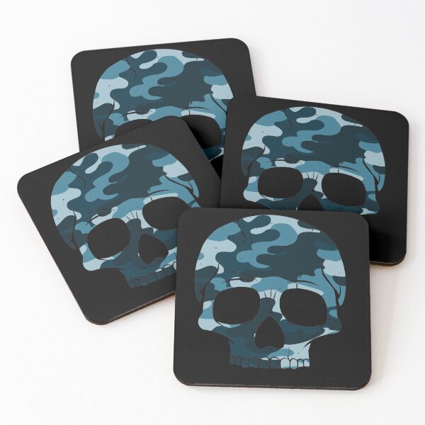 Item preview, Blue Camo Skull designed and sold by OrquideaCR.