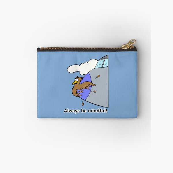Item preview, Always be Mindful Bird on nose of jet designed and sold by janraydesigns.
