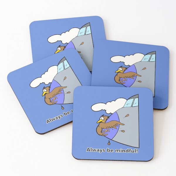 Item preview, Always be Mindful Bird on nose of jet designed and sold by janraydesigns.