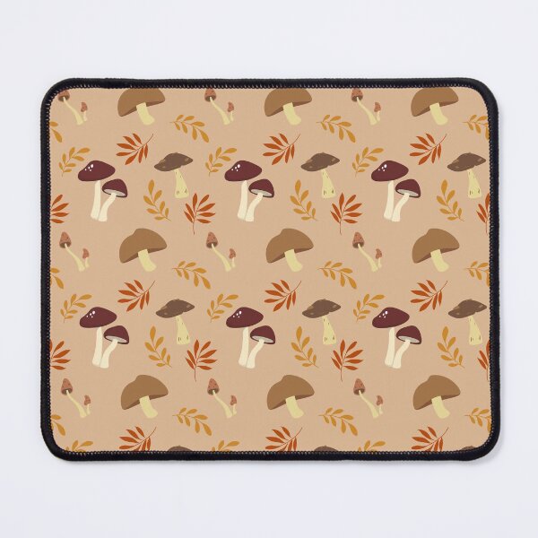 Item preview, Popular Mushroom Pattern with Light Brown Fall Background designed and sold by NECHSTORE.