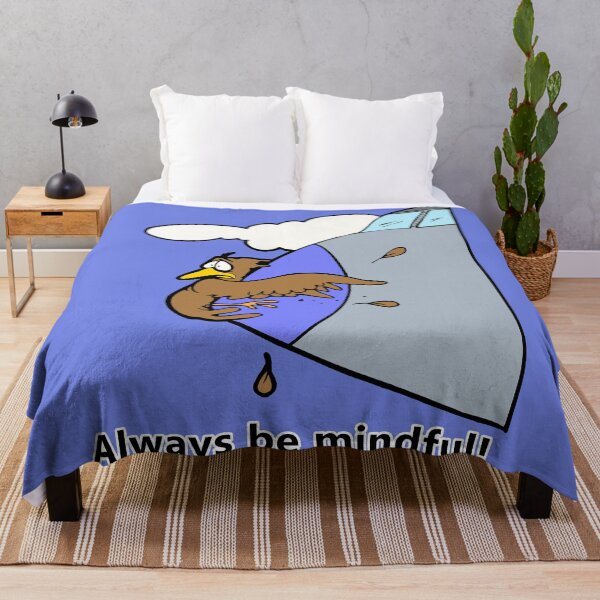 Item preview, Always be Mindful Bird on nose of jet designed and sold by janraydesigns.