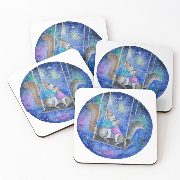 Item preview, Squirrel hugs in space designed and sold by Marianne Elvan Barfoed.