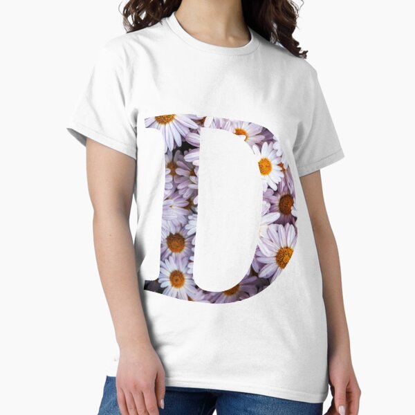 Aperçu de l'œuvre lettre D Fleurs jasmin rose blanc clair créée et vendue par ahmedbakkali.