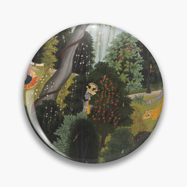 Item preview, Sakhi Persuades Radha to Meet Krishna designed and sold by HinduArtGallery.