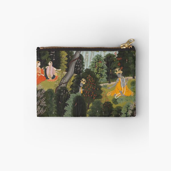 Item preview, Sakhi Persuades Radha to Meet Krishna designed and sold by HinduArtGallery.